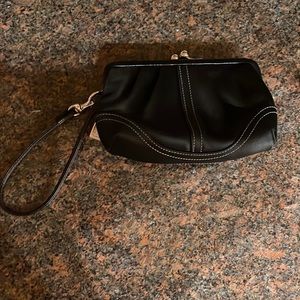 Coach black clutch